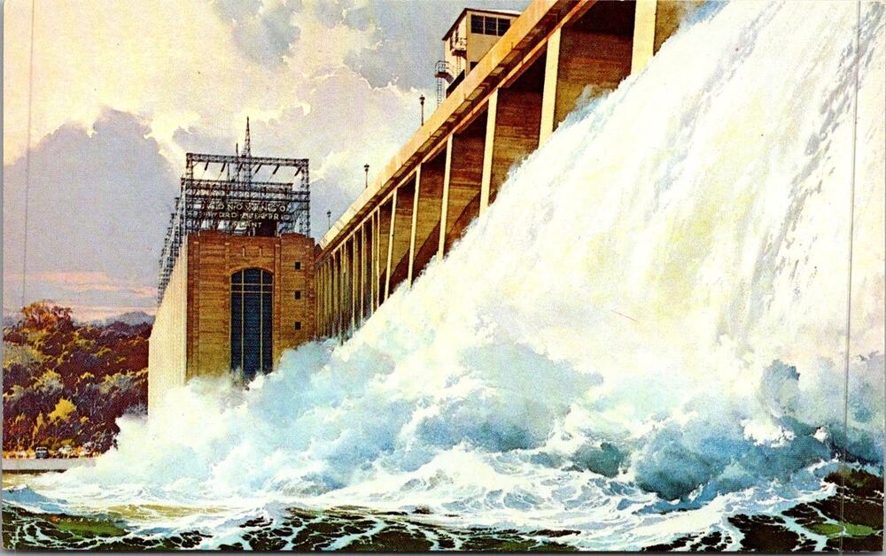Conowingo Hydro-Electric Plant on The Susquehanna River Vintage Postcard SP17-28